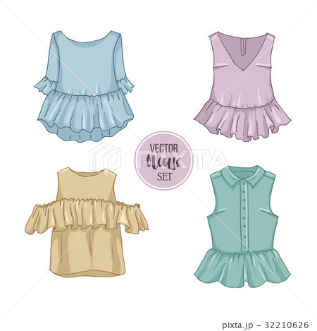 Color set of woman casual clothes 32210626
