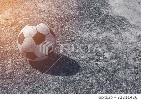 Old soccer ball 32211426