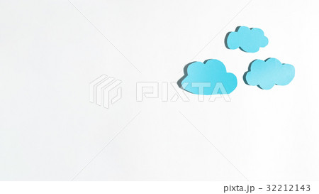 Paper cloud with hard shadow Paper cloud with hard shadow 32212143