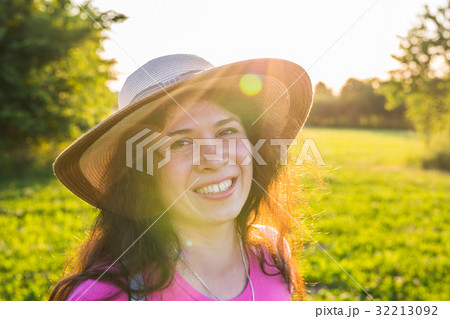 Close up portrait on cute funny laughing or Close up portrait on cute funny laughing or 32213092