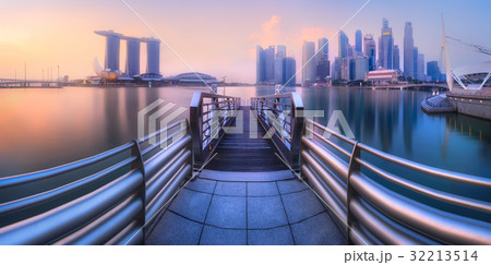 Singapore skyline background 32213514