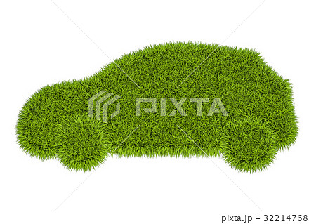 car silhouette from green grass, 3D rendering car silhouette from green grass, 3D rendering 32214768
