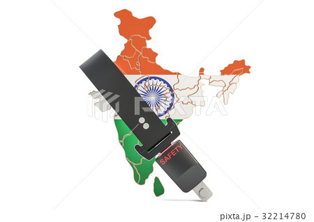 Indian map with safety belt 32214780