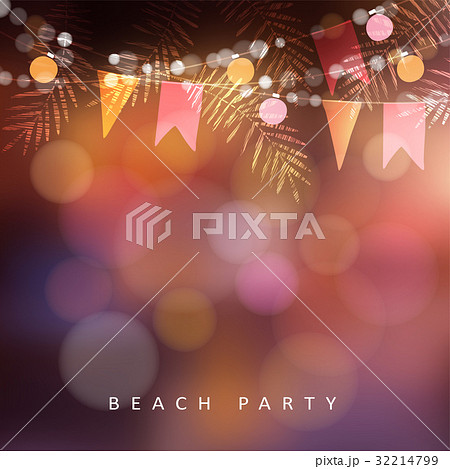 Beach party, Festa Junina or Midsummer greeting 32214799