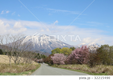 春の高原の霊仙寺湖湖畔 32215490