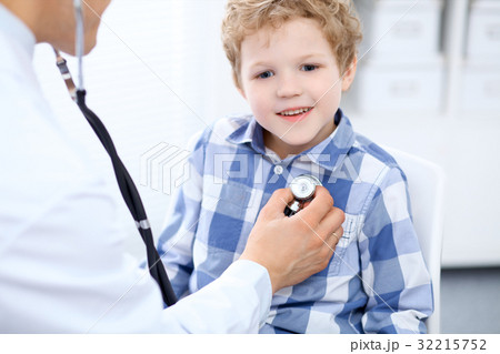 Doctor examining a child  patient by stethoscope 32215752