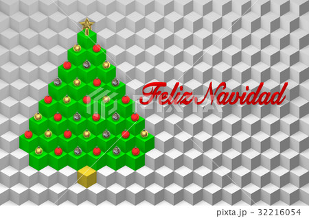 Merry Christmas Tree 3D 32216054