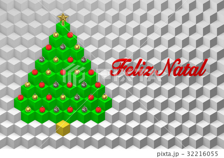 Merry Christmas Tree 3D 32216055