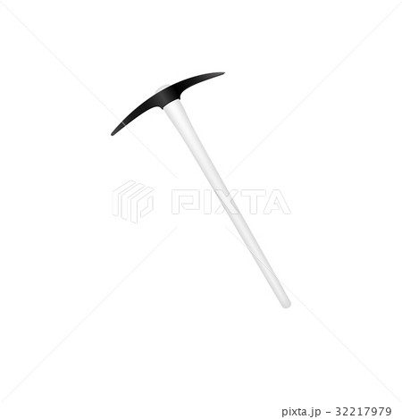 Mattock in black design with white handle 32217979