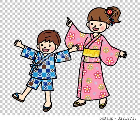 Yukata children - Stock Illustration [32218715] - PIXTA