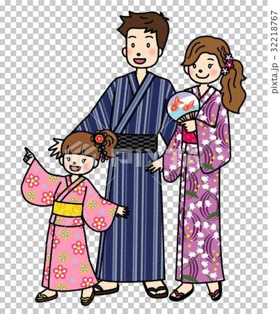 浴衣 家族 3人 浴衣 家族 3人 32218767