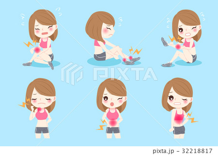 sport woman have body ache 32218817