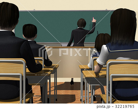 授業、学習イメージ(後方からアップ) 32219765