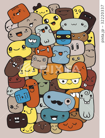 Funny cartoon faces. Vector clip art illustration Funny cartoon faces. Vector clip art illustration 32220337