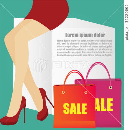 Woman Legs With High Heels Shoes, Copy Space Text Woman Legs With High Heels Shoes, Copy Space Text 32220609