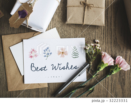 Best Wish Card with Gift Box Background 32223331