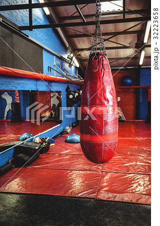 Punching bag hanging from ceiling 32223658