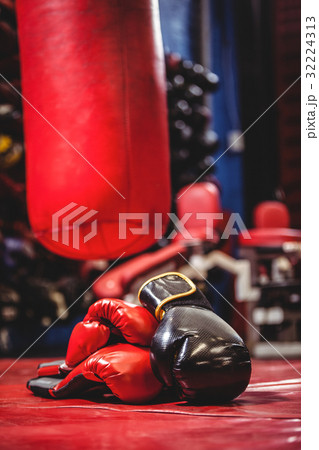 Boxing gloves and punching bag Boxing gloves and punching bag 32224313