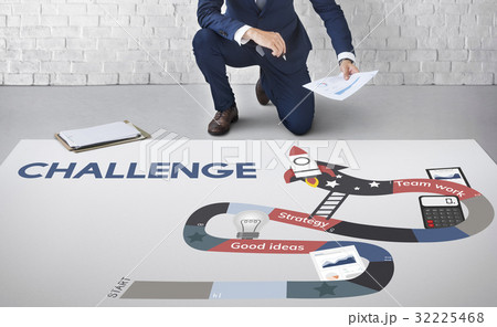 Business Planning Management Mission Teamwork Achievement Ladder Illustration 32225468