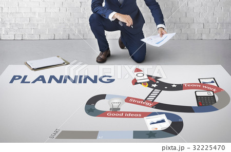 Business Planning Management Mission Teamwork Achievement Ladder Illustration 32225470