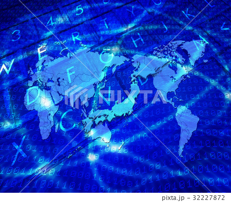デジタル世界地図と日本地図 32227872