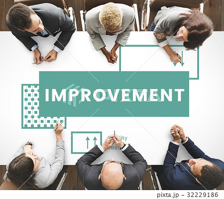 Group of business people brainstorming for the goals target 32229186