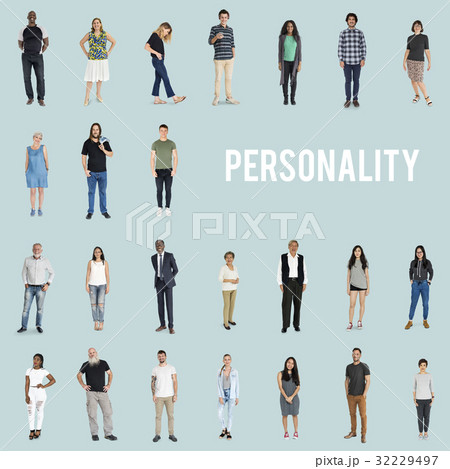 Various of diversity people full body standing with smiling on background Various of diversity people full body standing with smiling on background 32229497