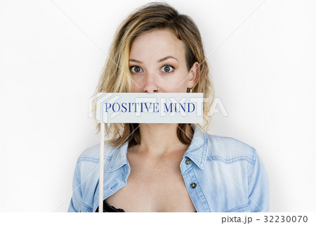 Woman holding banner network graphic overlay Woman holding banner network graphic overlay 32230070