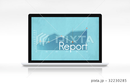 Corporate business line graph report Corporate business line graph report 32230285