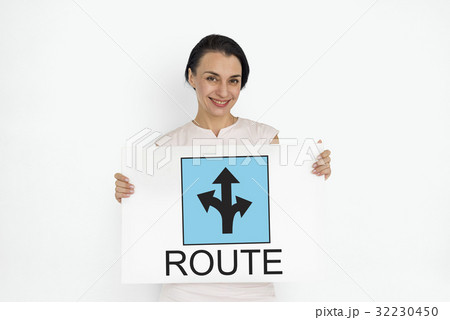 Roadsign Direction Graphic Icon Word 32230450