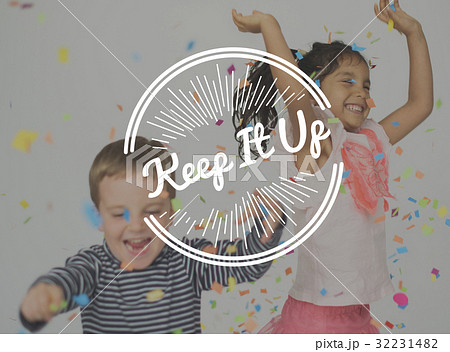 Keep It Up Word Stamp Banner Graphic Kdis Background 32231482