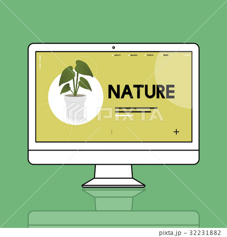 Computer with environmental graphic screen Computer with environmental graphic screen 32231882