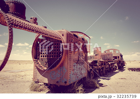 Train cemetery in Uyuni, Bolivia 32235739