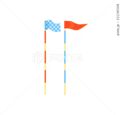 Red and blue golf clubs, sport equipment cartoon Red and blue golf clubs, sport equipment cartoon 32236508