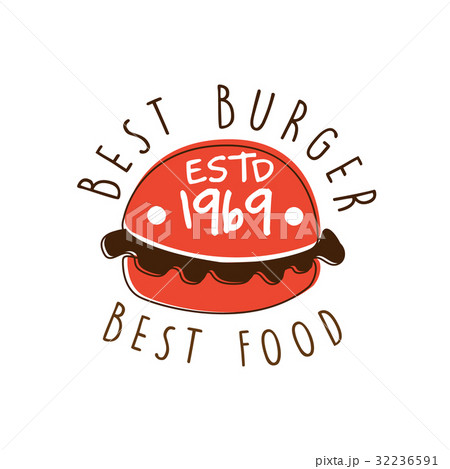 Best burger, best food estd 1969 logo template 32236591