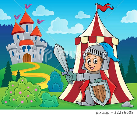 Knight by tent theme image 2 32236608