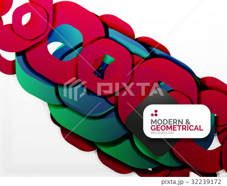 Geometric abstract background, cut chain shapes or 32239172