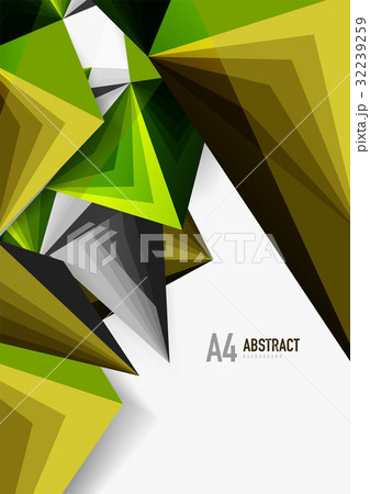 Vector low poly style 3d triangle line Vector low poly style 3d triangle line 32239259