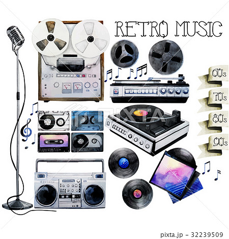 Watercolor musical devices Watercolor musical devices 32239509