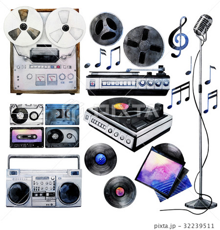 Watercolor musical devices 32239511