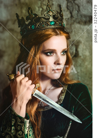Ginger queen near the castle 32240479