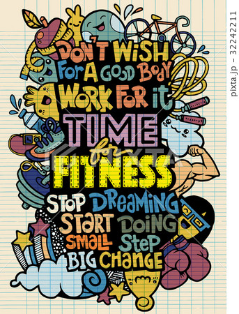 Vector hand drawn doodle ,Healthy concept Vector hand drawn doodle ,Healthy concept 32242211
