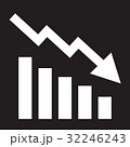 Declining bars graphic icon with declining arrow 32246243