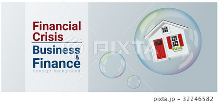 Finance concept background with housing bubble 32246582