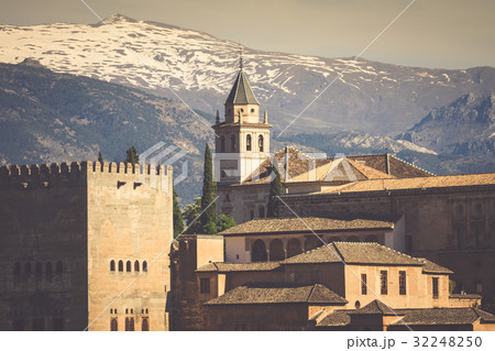 ancient arabic fortress of Alhambra, Granada, ancient arabic fortress of Alhambra, Granada, 32248250