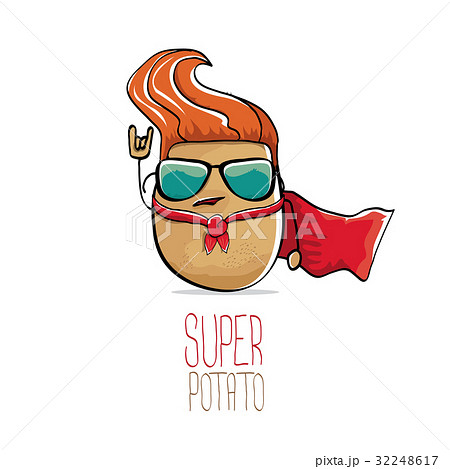 vector funny cartoon cute brown super potato vector funny cartoon cute brown super potato 32248617