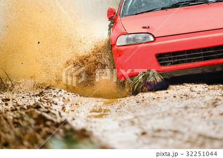 Rally Car in dirt track Rally Car in dirt track 32251044