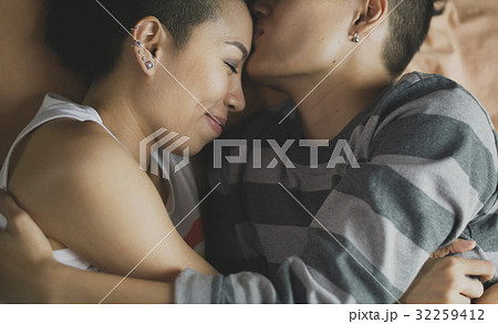 LGBT Lesbian Couple Moments Happiness Concept 32259412