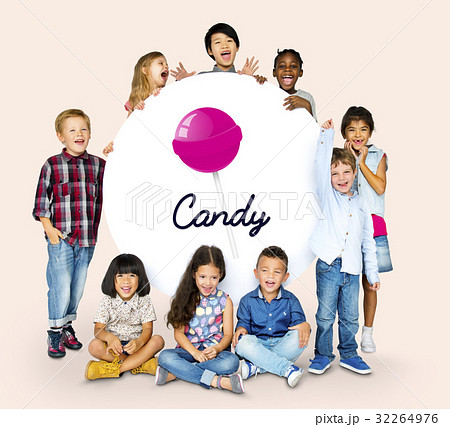 Illustration of sweet dessert lollipop candy 32264976