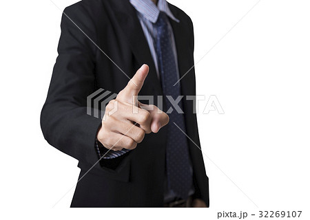 hand pointing gesture isolated on white background 32269107